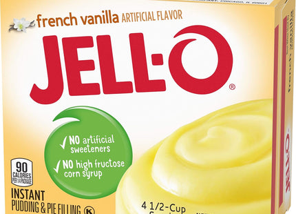 Jell-O Artificial Flavored, Instant Pudding and Pie Filling Mix, French Vanilla, 3.4 Ounce (Pack Of 8)