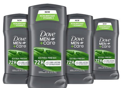 Dove Men+Care Odor Protection, Long Lasting Antiperspirant Deodorant Stick, Extra Fresh, 3 Ounce (Pack Of 24)