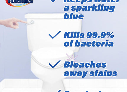 2000 Flushes Automatic Toilet Bowl Cleaner, Blue Plus Bleach 2ct (2 Pack)