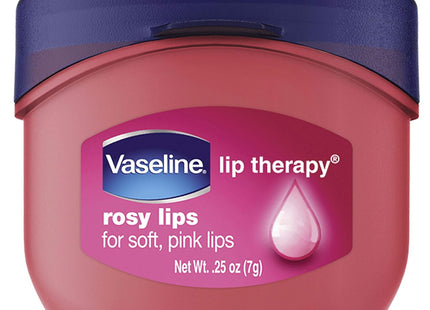 Vaseline Lip Therapy Rosy Lips Lip Treatment Balm Ointment Tinted Pink 0.25 Ounce Jar (Pack Of 9)