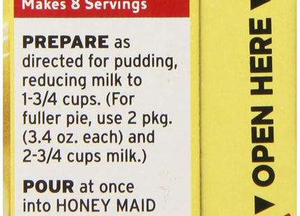 Jell-O Banana Cream, Artificial Flavored, Instant Pudding Mix & Pie Filling, No Artificial Sweeteners, 3.4 Ounce (Pack Of 1)