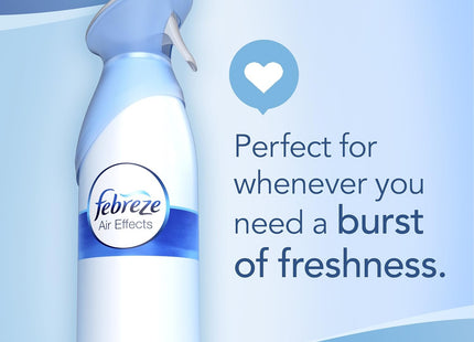 Febreze AIR Effects Air Freshener, Handheld Aerosol, Odor-Eliminating, Heavy Duty Crisp Clean, 8.8 oz (Pack Of 5)