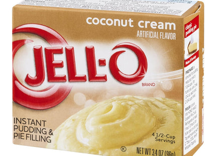 Jell-O Coconut Cream, Artificially Flavored, Instant Pudding & Pie Filling Mix, No Artificial Sweeteners, 3.4 Ounce (Pack Of 4)