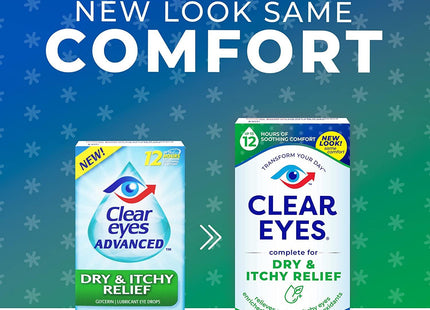 Clear Eyes Triple Relief Lubricant Eye Drops 0.5 Fl Oz (Pack Of 12)