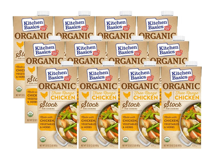 Kitchen Basics Organic Free Range Chicken Stock, 32 fl oz (Pack Of 6)