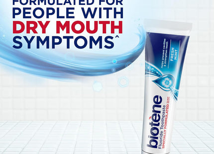 Biotene Original Sugar Free Fluoride Toothpaste for Dry Mouth, Fresh Mint, 4.3 oz (Pack Of 2)