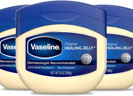 Vaseline Original Skin Protectant Healing, Petroleum Lubricating Jelly, Unisex, 13 Ounce (Pack Of 3)