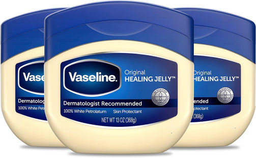 Vaseline Original Skin Protectant Healing, Petroleum Lubricating Jelly, Unisex, 13 Ounce (Pack Of 3)