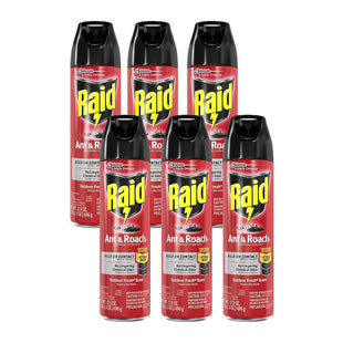 Raid Ant & Roach Killer Defense System, Outdoor, Aerosol, Fresh Scent 17.5 Ounce (Pack Of 6)