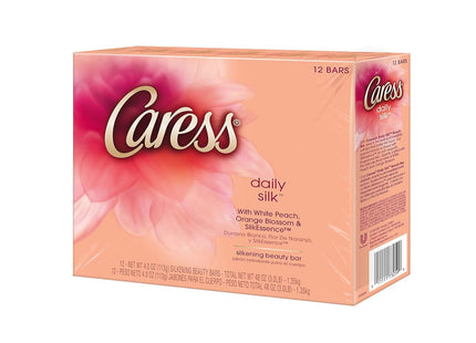 Caress Daily Silk Beauty Bars, White Peach & a Blend of Silk Orange Blossom, 4.25 oz 2 Bar (Pack Of 1)