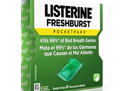 Listerine Pocketpaks, Fresh Breath Strips, Kills Bad Breath Germs, Freshburst Spearmint Flavor, 24-Strip (Pack Of 1)