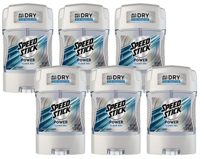 Speed Stick, Ultimate Sport, Antiperspirant Deodorant Stick, Power Clear Gel, 3 Ounce (Pack Of 6)