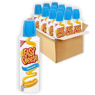 Nabisco Kraft Easy Cheese American Pasteurized Cheese Snack, 8 Ounce (Pack Of 12)