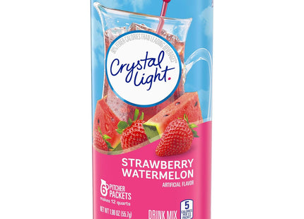 Crystal Light Strawberry Watermelon Drink Mix, (55.7 G) 12-Quart Canister 1.96 Ounce (Pack Of 24)