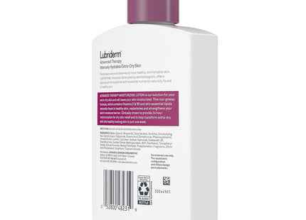 Lubriderm Advanced Therapy Moisturizing Hand & Body Lotion, Pro-Ceramide with Vitamins E & Pro-Vitamin B5, Fragrance Free, Intense Hydration for Itchy, Extra Dry Skin, Non-Greasy, 6 ounce (Pack Of 8)