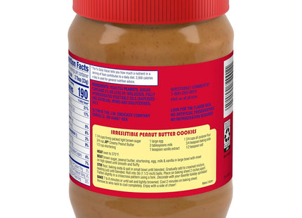 Jif Creamy Natural Peanut Butter, Rich Nutty Flavor with High Protein Spread, Gluten-Free, 40 Ounce (Pack Of 6)