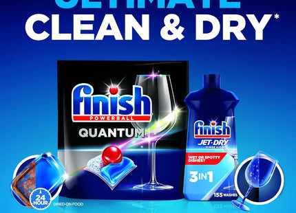 Finish Jet-Dry Rinse Aid, Dishwasher Liquid, Rinse & Drying Agent, Unscented, 16 Ounce (Pack Of 2)