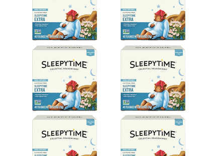 Celestial Seasonings Sleepytime Extra Well Tea, Caffeine Free Herbal Tea Bags, 20 Count (Pack Of 6)