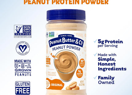 Peanut Butter & Co Peanut Butter, Non-GMO, Project Verified, Gluten Free, Original Mighty Peanut Powder, 6.5 Ounce (Pack Of 12)