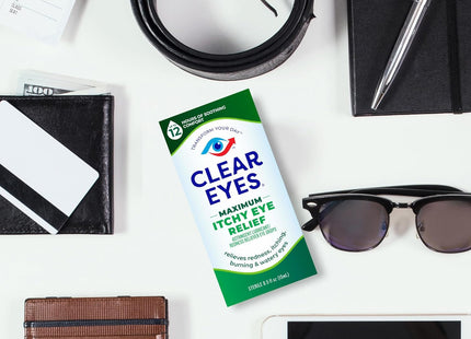 Clear Eyes Triple Relief Lubricant Eye Drops 0.5 Fl Oz (Pack Of 12)