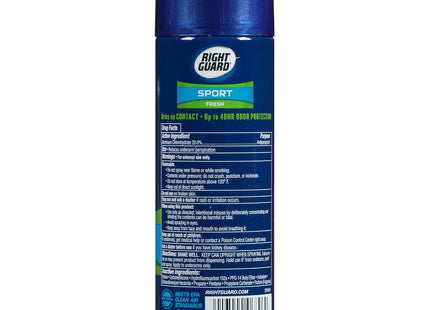 Right Guard Sport, Antiperspirant & Deodorant Spray, 48-Hour Odor Control, Fresh Scent, 6 Ounce (Pack Of 12)