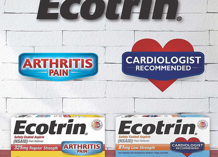 Ecotrin Low Strength Safety Coated Low Strength Aspirin Tablets, 81mg, 365 Count (Pack Of 1)