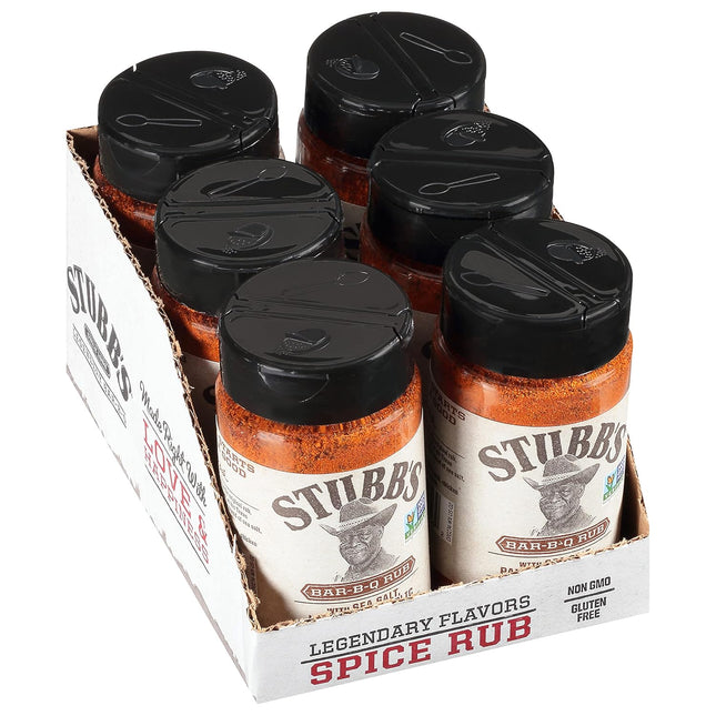 Stubb's All Purpose BBQ Barbecue Rub, With sea salt, paprika and garlic, 4.62 Ounce (Pack Of 6)