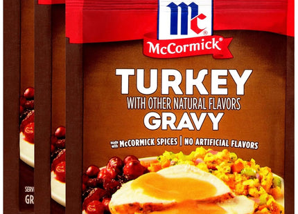 Mccormick Turkey Gravy Mix, Naturally Flavored, Sachet, Plastic Envelope, 0.87 Ounce (Pack Of 48)