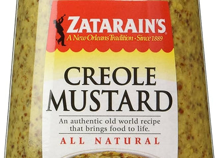 Zatarain's No Artificial Flavors Kosher Creole Mustard, Authentic Flavor, Marinades, And Dressings, Bottle, 12 Ounce (Pack Of 3)