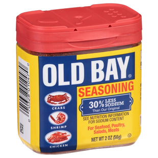 Old Bay Seasoning, 30% Less Sodium Than Original, Mixed Spices & Seasonings, Gluten Free, 2 Ounces (Pack Of 6)