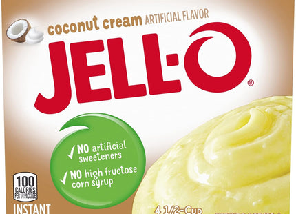 Jell-O Coconut Cream, Artificially Flavored, Instant Pudding & Pie Filling Mix, No Artificial Sweeteners, 3.4 Ounce (Pack Of 4)