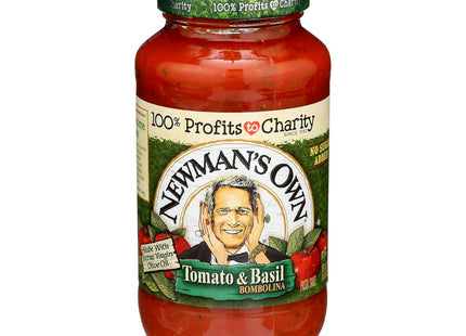 Newman's Own Tomato & Basil Bambolina Pasta Sauce, Extra Virgin Olive Oil, No Added Sugar, 24 Ounce (Pack Of 1)