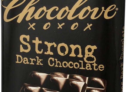 Chocolove Strong Premium Dark Chocolate Bar, (90 G) 3.2 Ounces (Pack Of 6)