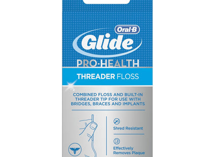 Oral-B Glide Pro-Health, Dental Threader Floss, For Braces Bridges Implants, 30 Count (Pack Of 10)