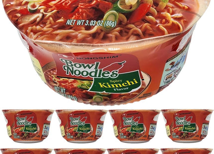 Nongshim Bowl Instant Noodle Ramen Soup, Spicy Kimchi Soup flavor, 3.03 Ounce (Pack Of 12)