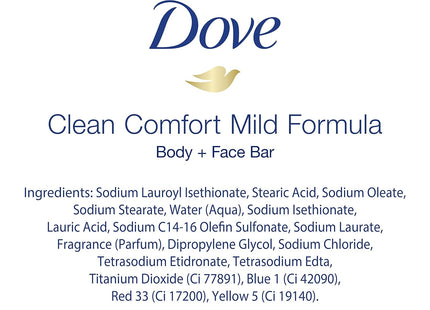 Dove Men+Care Moisturizer Cream, Body and Face Soap Bar, Clean Comfort 3.75 Ounce 6 bar Each (Pack Of 8)