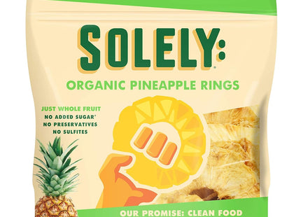 SOLELY Organic Dried Pineapple Rings, Non-GMO, Real Fresh Clean Fruit, 3.5 Ounce (Pack Of 2)