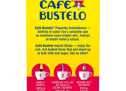 Cafe Bustelo Instant Espresso Style Dark Roast Instant Coffee, Single Serve Packet 6 Count (Pack Of 12)