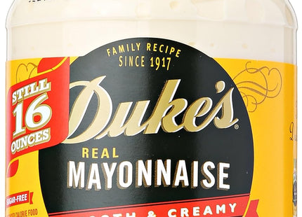 Duke's Real Mayonnaise, original recipe, Gluten-free, Smooth & Creamy, 16 Ounce (Pack Of 12)