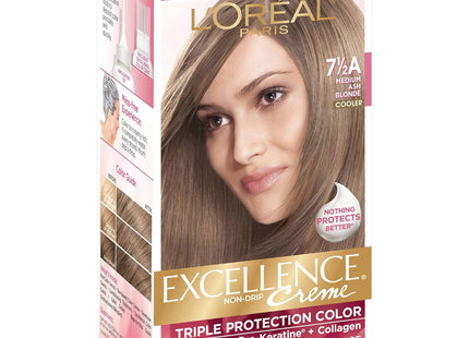 L'Oreal Paris Excellence Creme Permanent Hair Color, 7.5A Medium Ash Blonde (Pack Of 1)