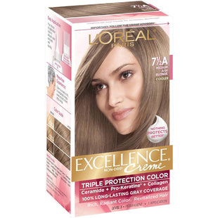 L'Oreal Paris Excellence Creme Permanent Hair Color, 7.5A Medium Ash Blonde (Pack Of 2)