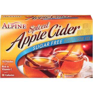 Alpine Spiced Apple Cider Sugar Free, Rich in Vitamin C and Low Calorie, Instant Drink Mix, 1.4 Ounce (Pack Of 48)