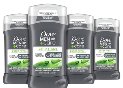 Dove Men+Care Odor Protection, Long Lasting Antiperspirant Deodorant Stick, Extra Fresh, 3 Ounce (Pack Of 4)