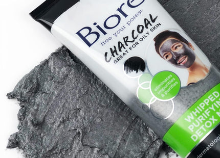 Bioré Charcoal Whipped Purifying Detox Mask, with Natural Charcoal, Deep Pore Cleansing, 4 Ounce (Pack Of 3)