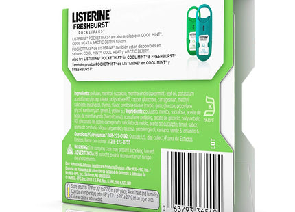 Listerine Pocketpaks, Fresh Breath Strips, Kills Bad Breath Germs, Freshburst Spearmint Flavor, 24-Strip (Pack Of 1)