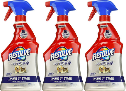 Resolve Pet Stain & Odor Remover Carpet Cleaner Aerosol Spray, 22 Ounce (Pack Of 3)