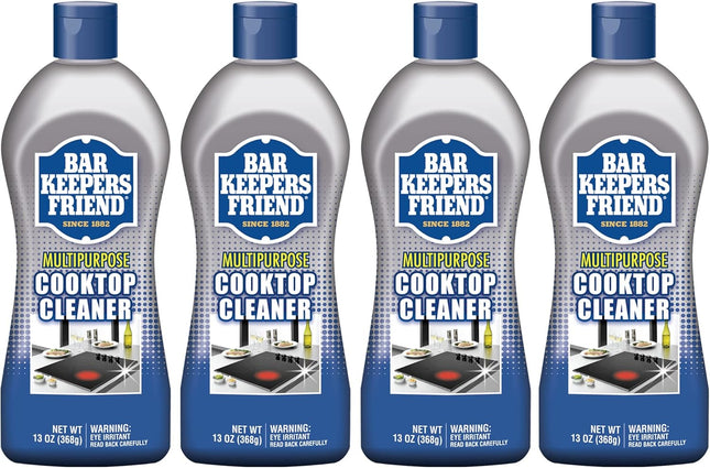 Bar Keepers Friend Multipurpose Cooktop Cleaner Liquid Stovetop Cleanser 13 Ounce (Pack Of 4)