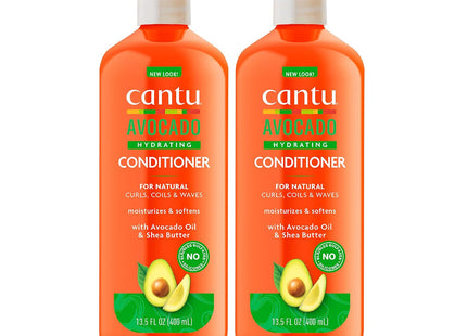 Cantu Shea Butter Natural Hair Sulfate Free Hydrating Cream Conditioner 13.5 Ounce (Pack Of 2)