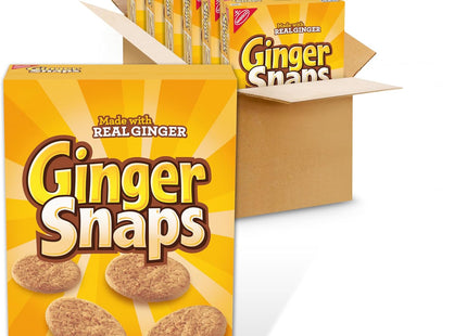 NABISCO Real Ginger Snaps Cookies, Ginger Old Fashioned Cookies, Crunchy Snack, 16 Ounce (Pack Of 24)