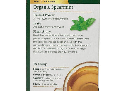 Traditional Medicinals Organic Spearmint Herbal Tea, Healthy & Refreshing, 16 Count (Pack Of 1)